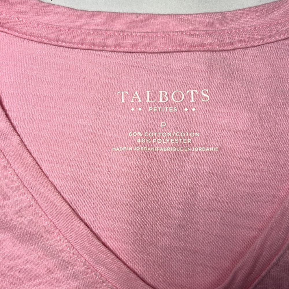 Light Pink V-Neck Basic Tee From Talbots - image 5